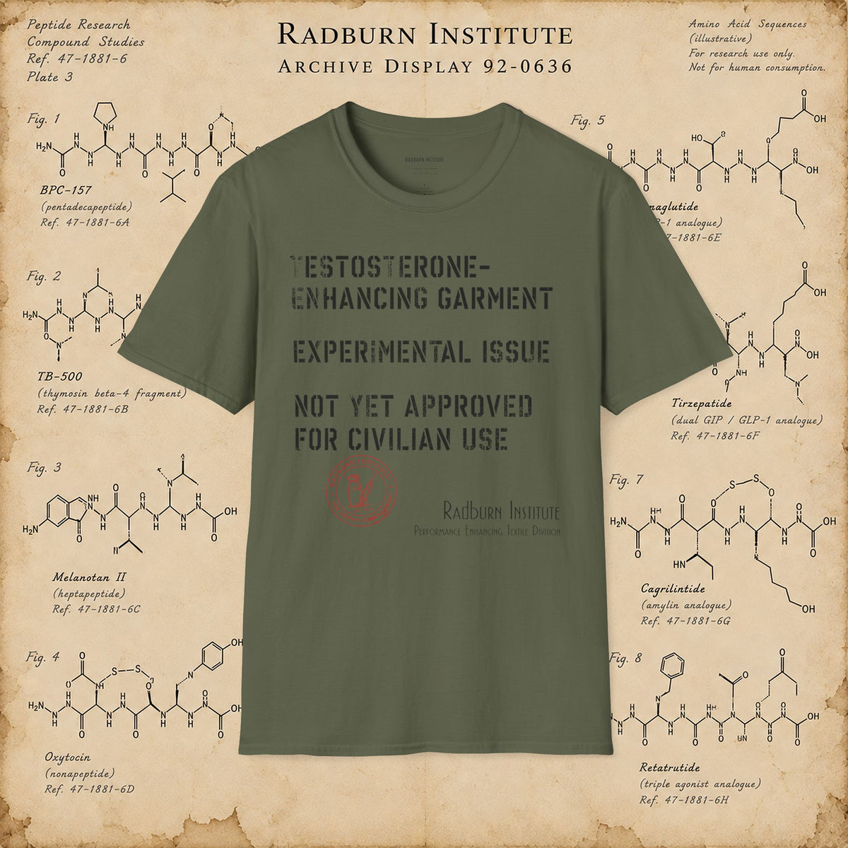 Testosterone-Enhancing Garment - Replica in military green, shown in a product or model view | color:Military_Green