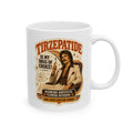 White Tirzepatide Mug — Mustache showing the illustrated design | color:all