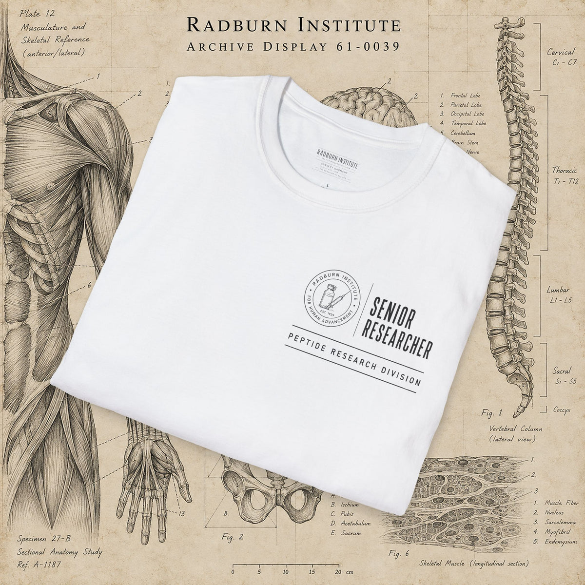 Senior Researcher Identification Garment in white, shown in a product or model view | color:White