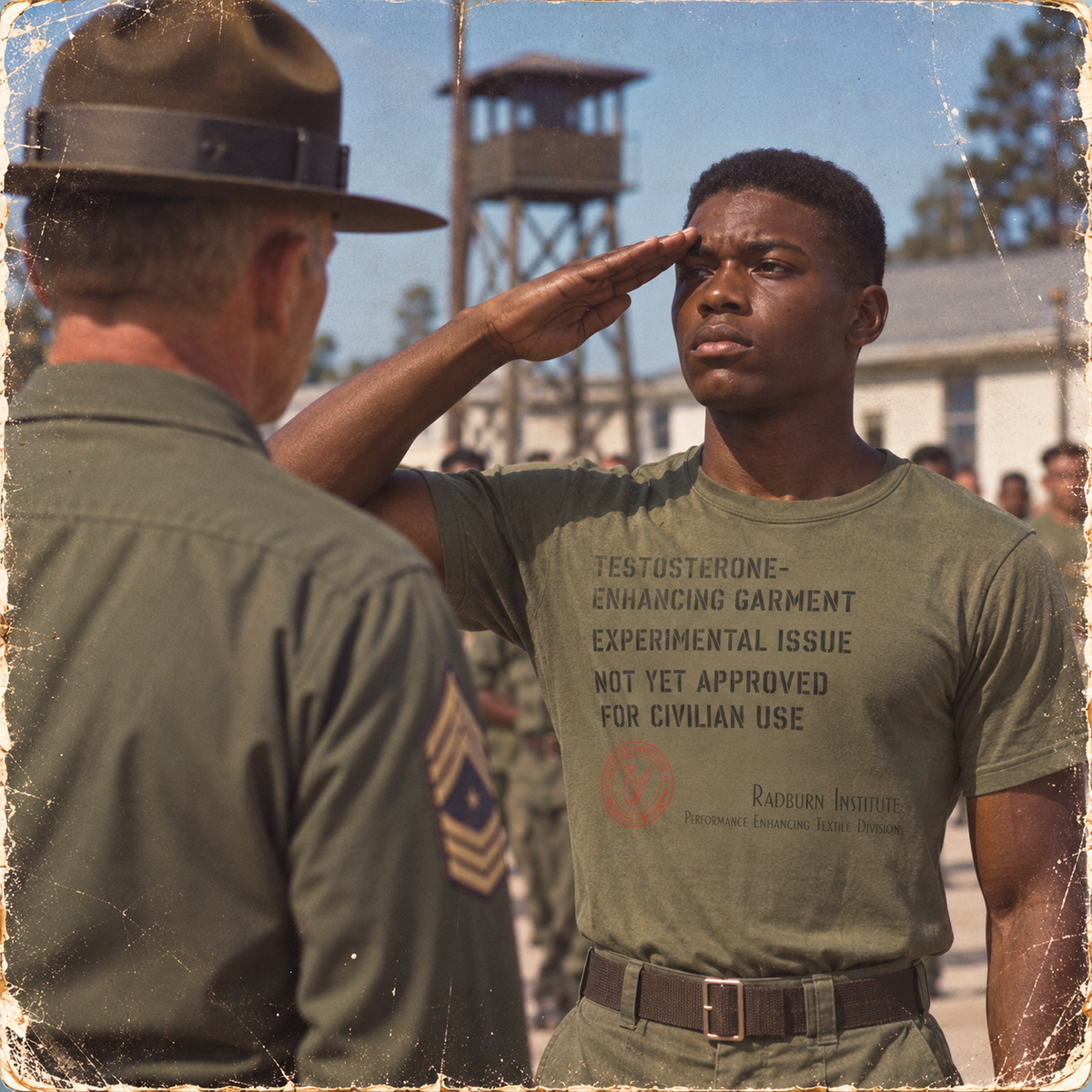 Testosterone-Enhancing Garment - Replica in military green, shown in a product or model view | color:Military_Green