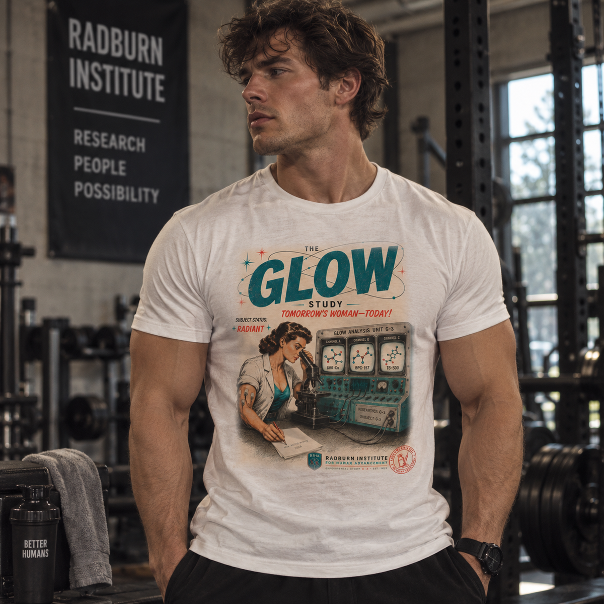 The GLOW Study in white, shown in the primary product view | color:White