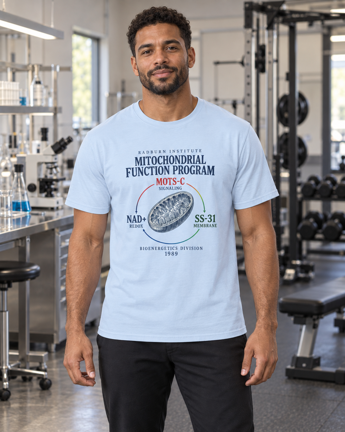 Mitochondrial Function Program in light blue, shown in a product or model view | color:Light_Blue